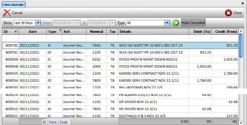 View Journals